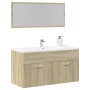 Bathroom furniture set 2 pieces plywood Sonoma oak by , Bathroom furniture - Ref: Foro24-849647, Price: 79,44 €, Discount: %