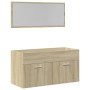 Set de muebles de baño 2 pzas madera contrachapada roble Sonoma de , Muebles de baño - Ref: Foro24-849647, Precio: 79,44 €, D...