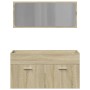 Set de muebles de baño 2 pzas madera contrachapada roble Sonoma de , Muebles de baño - Ref: Foro24-849647, Precio: 79,44 €, D...