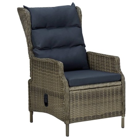 Garden recliner with brown synthetic rattan cushions by vidaXL, Garden chairs - Ref: Foro24-313302, Price: 231,90 €, Discount: %