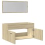 Set de muebles de baño 2 pzas madera contrachapada roble Sonoma de , Muebles de baño - Ref: Foro24-849647, Precio: 79,44 €, D...