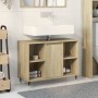 Badezimmerschrank aus Sonoma-Eichen-Ingenieurholz 80x33x60 cm von , Badezimmermöbel - Ref: Foro24-849679, Preis: 78,36 €, Rab...