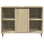 Mueble de baño madera de ingeniería roble Sonoma 80x33x60 cm de , Muebles de baño - Ref: Foro24-849679, Precio: 78,36 €, Desc...