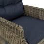 Garden recliner with brown synthetic rattan cushions by vidaXL, Garden chairs - Ref: Foro24-313302, Price: 231,90 €, Discount: %