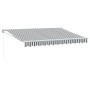 Toldo retráctil aluminio y tela antracita y blanco 3,5x2,5 m de , Toldos - Ref: Foro24-3216104, Precio: 235,14 €, Descuento: %