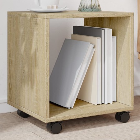 Armario con ruedas madera ingeniería roble Sonoma 37x33x42,5 cm de , Mesas auxiliares - Ref: Foro24-853130, Precio: 30,77 €, ...