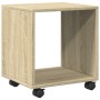 Armario con ruedas madera ingeniería roble Sonoma 37x33x42,5 cm de , Mesas auxiliares - Ref: Foro24-853130, Precio: 30,77 €, ...