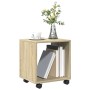 Armario con ruedas madera ingeniería roble Sonoma 37x33x42,5 cm de , Mesas auxiliares - Ref: Foro24-853130, Precio: 30,77 €, ...