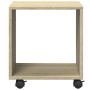 Armario con ruedas madera ingeniería roble Sonoma 37x33x42,5 cm de , Mesas auxiliares - Ref: Foro24-853130, Precio: 30,77 €, ...