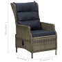 Garden recliner with brown synthetic rattan cushions by vidaXL, Garden chairs - Ref: Foro24-313302, Price: 231,90 €, Discount: %