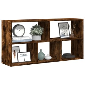 Engineered smoked oak wood wall shelf 100x25x50 cm by , Shelves and shelves - Ref: Foro24-853276, Price: 48,68 €, Discount: %