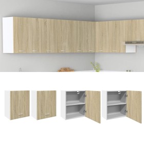 Wall cabinets 2 units engineered wood Sonoma oak 50x31x60 cm by , Kitchen cabinets - Ref: Foro24-849622, Price: 84,57 €, Disc...