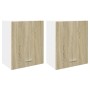 Wall cabinets 2 units engineered wood Sonoma oak 50x31x60 cm by , Kitchen cabinets - Ref: Foro24-849622, Price: 84,46 €, Disc...