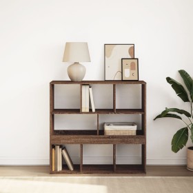 Brown oak shelf/space divider 100x33x94.5 cm