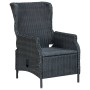 Garden recliner with dark gray synthetic rattan cushions by vidaXL, Garden chairs - Ref: Foro24-313300, Price: 220,32 €, Disc...