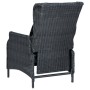 Garden recliner with dark gray synthetic rattan cushions by vidaXL, Garden chairs - Ref: Foro24-313300, Price: 220,32 €, Disc...