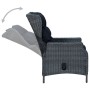 Garden recliner with dark gray synthetic rattan cushions by vidaXL, Garden chairs - Ref: Foro24-313300, Price: 220,32 €, Disc...