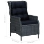 Garden recliner with dark gray synthetic rattan cushions by vidaXL, Garden chairs - Ref: Foro24-313300, Price: 220,32 €, Disc...