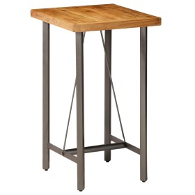 Mesa alta de bar teca maciza reciclada 60x60x107 cm de , Mesas de cocina y de comedor - Ref: Foro24-245803, Precio: 246,63 €,...