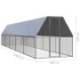 Galvanized steel chicken coop cage 2x10x2 m by , Cages and habitats for small animals - Ref: Foro24-3278806, Price: 502,08 €,...