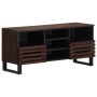 Solid mango wood TV stand in brown, 100x34x46 cm by , CD and DVD storage - Ref: Foro24-377526, Price: 137,23 €, Discount: %