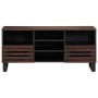 Solid mango wood TV stand in brown, 100x34x46 cm by , CD and DVD storage - Ref: Foro24-377526, Price: 137,23 €, Discount: %