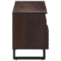 Solid mango wood TV stand in brown, 100x34x46 cm by , CD and DVD storage - Ref: Foro24-377526, Price: 137,23 €, Discount: %