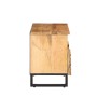 Solid rough mango wood TV stand 100x34x46 cm by , CD and DVD storage - Ref: Foro24-377524, Price: 135,58 €, Discount: %