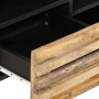 Solid rough mango wood TV stand 100x34x46 cm by , CD and DVD storage - Ref: Foro24-377524, Price: 135,58 €, Discount: %