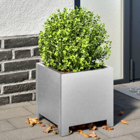 2 galvanized steel planters 30x30x30 cm by , Pots and planters - Ref: Foro24-851196, Price: 63,99 €, Discount: %