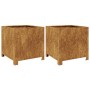 2 rusted steel planters 40x40x40 cm by , Pots and planters - Ref: Foro24-851212, Price: 96,97 €, Discount: %