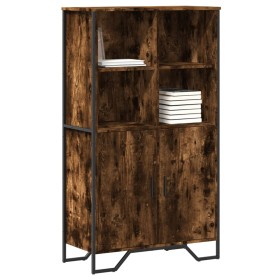 Aparador alto madera ingeniería roble ahumado 79,5x35,5x137,5cm de , Aparadores - Ref: Foro24-3295309, Precio: 159,44 €, Desc...