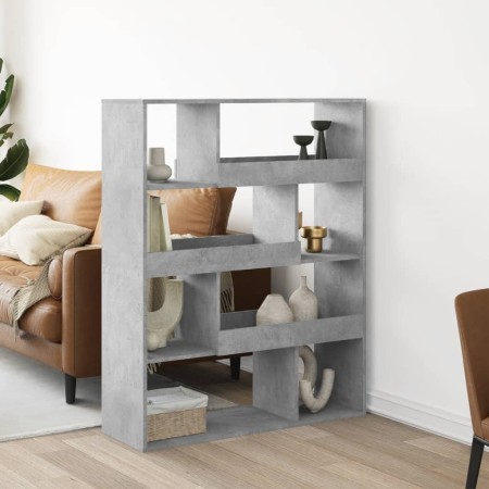 Room divider made of gray wood and concrete 100x33x125.5 cm by , Bookcases and shelves - Ref: Foro24-3309486, Price: 121,12 €...