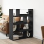 Engineered wood black room divider 100x33x125.5 cm by , Bookcases and shelves - Ref: Foro24-3309484, Price: 124,99 €, Discoun...