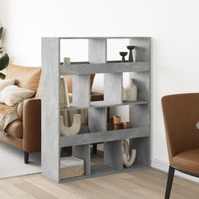 Room divider made of gray wood and concrete 100x33x125.5 cm by , Bookcases and shelves - Ref: Foro24-3309522, Price: 117,99 €...