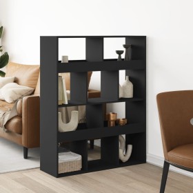 Separador de ambientes madera ingeniería negro 100x33x125,5 cm de , Librerías y estanterías - Ref: Foro24-3309520, Precio: 12...