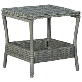 Mesa de jardín ratán sintético gris claro 45x45x46,5 cm de vidaXL, Mesas de jardín - Ref: Foro24-313307, Precio: 70,99 €, Des...