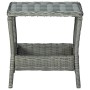 Mesa de jardín ratán sintético gris claro 45x45x46,5 cm de vidaXL, Mesas de jardín - Ref: Foro24-313307, Precio: 70,16 €, Des...