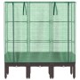 Raised bed with greenhouse cover in rattan appearance 120x40x140 cm by , Pots and planters - Ref: Foro24-4015806, Price: 91,0...