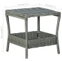 Mesa de jardín ratán sintético gris claro 45x45x46,5 cm de vidaXL, Mesas de jardín - Ref: Foro24-313307, Precio: 70,16 €, Des...