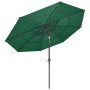 Sombrilla de 3 niveles con poste de aluminio verde 3 m de vidaXL, Sombrillas - Ref: Foro24-313869, Precio: 82,99 €, Descuento: %