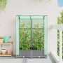 Raised bed with greenhouse cover in rattan appearance 80x40x123 cm by , Pots and planters - Ref: Foro24-4015852, Price: 64,49...