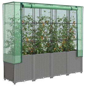 Garden bed with greenhouse cover in rattan look 160x40x153 cm by , Pots and planters - Ref: Foro24-4015859, Price: 141,99 €, ...