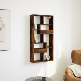 Engineered smoked oak wood wall cabinet 50x15x100 cm by , Shelves and shelves - Ref: Foro24-854557, Price: 43,86 €, Discount: %