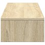 Soporte monitor y cajones madera roble Sonoma 100x27x15 cm de , Bases y elevadores para ordenadores - Ref: Foro24-854672, Pre...