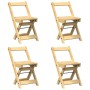 Folding butterfly dining set 5 pieces Crown pine wood brown by , Furniture sets for kitchens and dining rooms - Ref: Foro24-3...