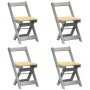 Folding dining chairs 4 pcs Crown pine wood gray by , Folding stools and chairs - Ref: Foro24-4013438, Price: 168,38 €, Disco...