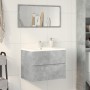 Engineered wood bathroom furniture in concrete gray, 60x38.5x45 cm. by , Bathroom furniture - Ref: Foro24-856242, Price: 47,7...