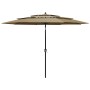 3-tier parasol with taupe gray aluminum pole 3 m by vidaXL, Umbrellas - Ref: Foro24-313871, Price: 96,35 €, Discount: %