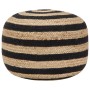 Handmade black pouf 45x30 cm jute by , Ottomans - Ref: Foro24-248075, Price: 65,99 €, Discount: %